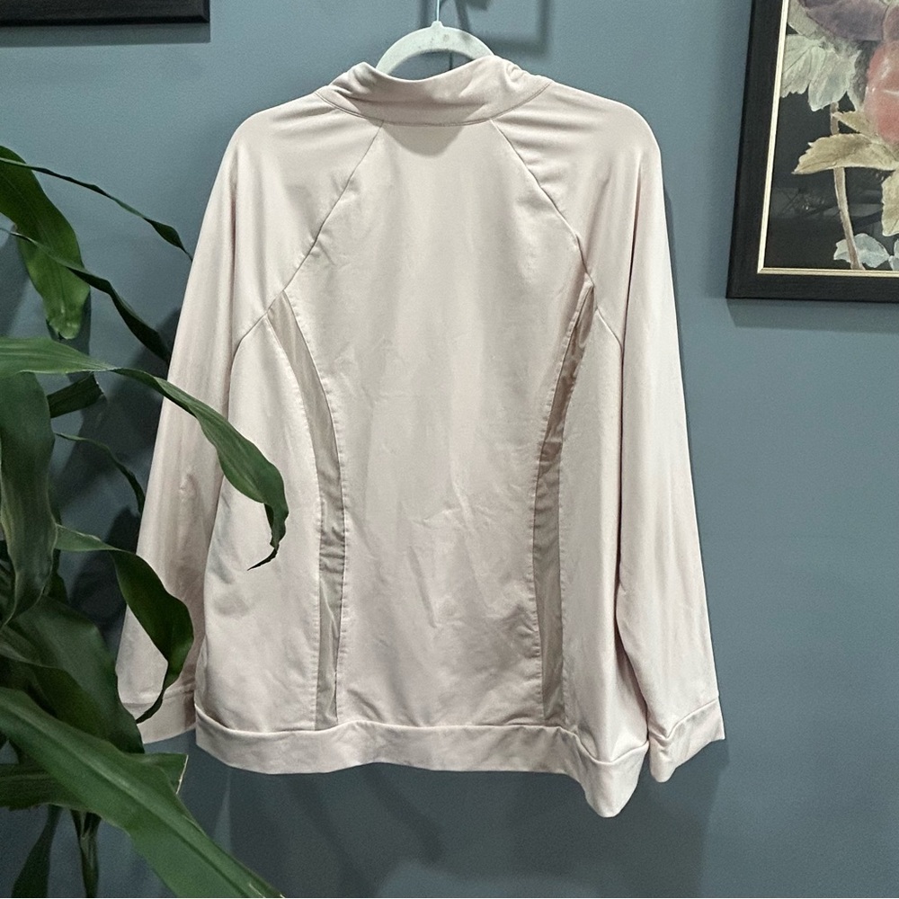 Fabletics Light Peach Plus Size Athletic  Zip-Front Jacket sz 2X - Picture 2 of 3